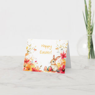 Jolie aquarelle OEufs de Pâques Carte de vacances