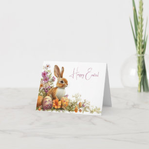 Jolie aquarelle OEufs de Pâques Carte de vacances