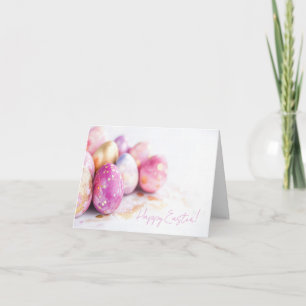 Jolie aquarelle OEufs de Pâques Carte de vacances
