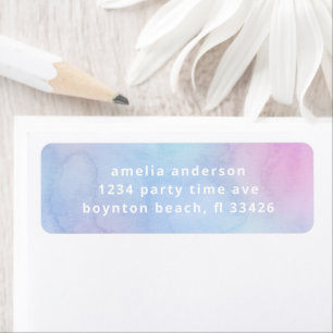 Jolie aquarelle Pastel Simple Texte Violet