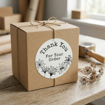 Jolie autocollant Merci pour votre commande pour p