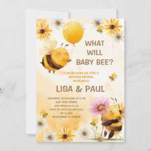 Jolie Bee Jaune Daisy Genre Reveillez Invitation