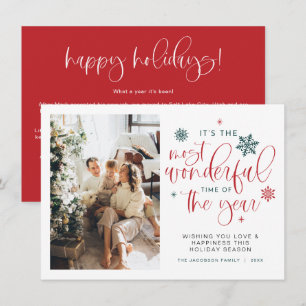 JOLIE Boho Plus Merveilleux Temps Carte de Noël