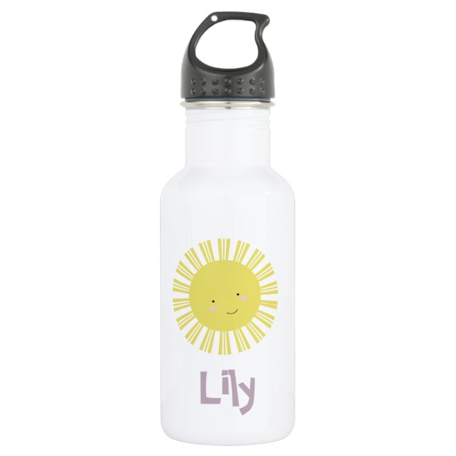 Jolie bouteille d'eau en acier inoxydable Sun Kids (Devant)