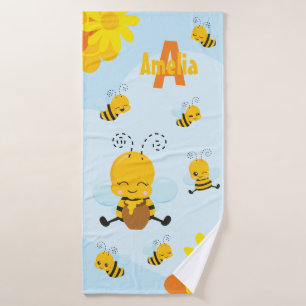 Jolie Bumble Bee avec Fleurs Petit Enfant