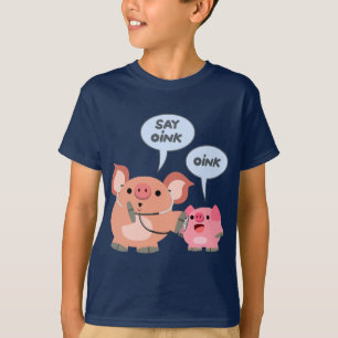 Jolie caricature Cochon docteur et patient T-shirt