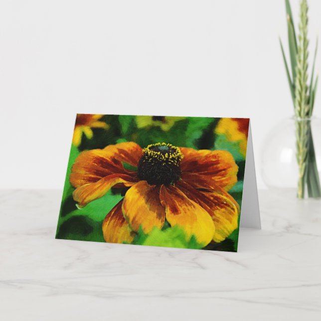 Jolie carte Art Fleur sauvage Art Note (Devant)