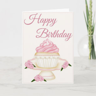 Jolie carte d'anniversaire à la Vanille Cupcake