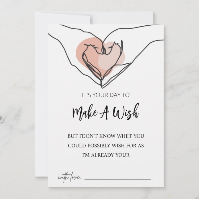 Jolie carte d'anniversaire avec un vœu à faire en  (Devant)