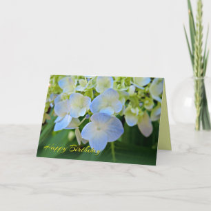 Jolie carte d'anniversaire Blue Hydrangea