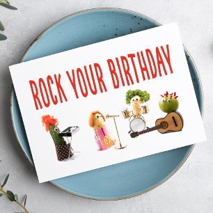 Jolie carte d'anniversaire faites danser vos légum