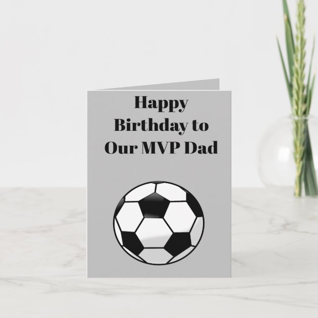 Jolie carte d'anniversaire grise&noire pour papa (Devant)