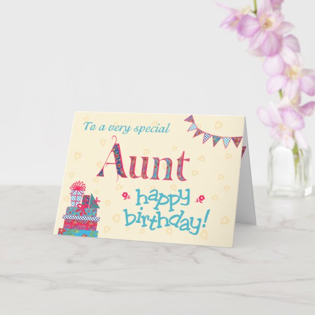 Jolie carte d'anniversaire pour tante, Bund, Cadea (Orchidée)