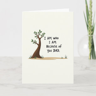 Jolie carte d'arbre de la Fête des Pères