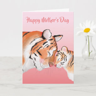 Jolie carte de fête des mères pour maman et bébé t