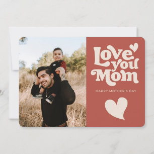 Jolie carte de fête des mères rétro 