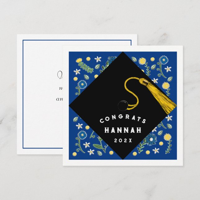 Jolie carte de graduation 2024 (Devant / Derrière)