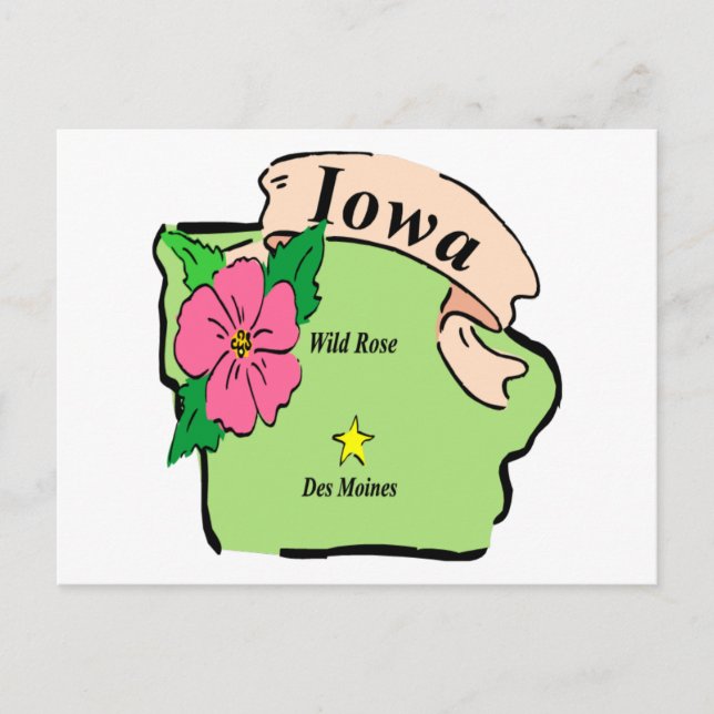 Jolie carte de l'Iowa (Devant)