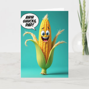 Jolie carte de maïs pour la fête des pères