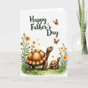 Jolie carte de marche des tortues pour la fête des