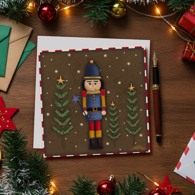 Jolie carte de Noël festive de casse-noisette de v (Créateur téléchargé)