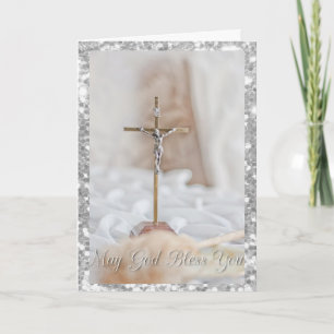 Jolie carte de Noël religieuse croisée