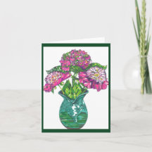 Jolie carte de note pliée rose