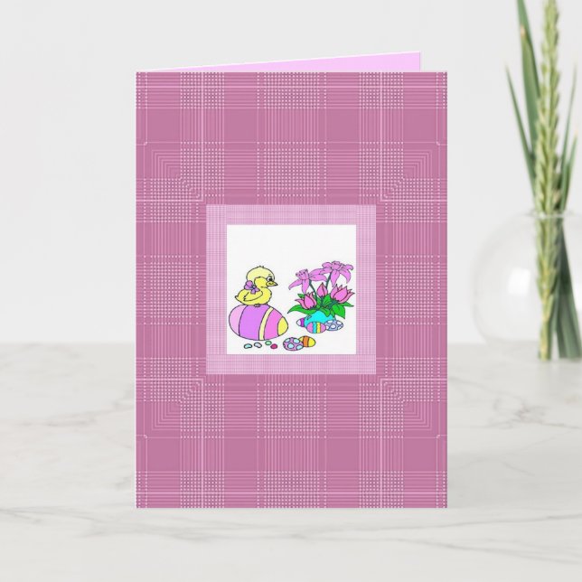 Jolie carte de Pâques de poussette (Devant)