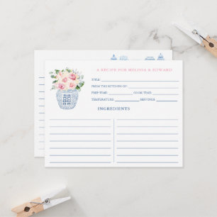 Jolie Carte De Recette Marine Et Pink Bride Et Gro