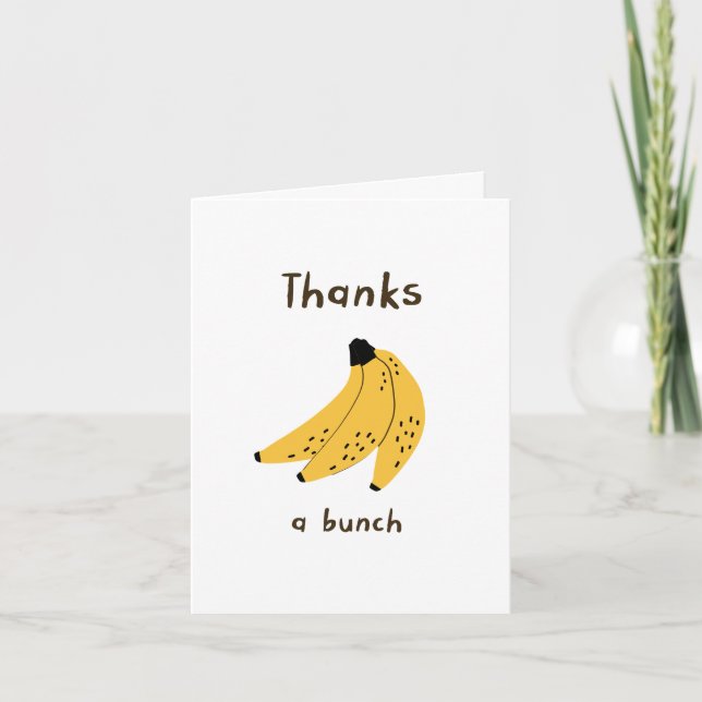 Jolie carte de remerciement avec une grappe de ban (Devant)