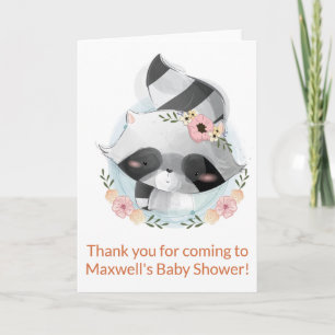 Jolie carte de remerciement pour baby shower aquar