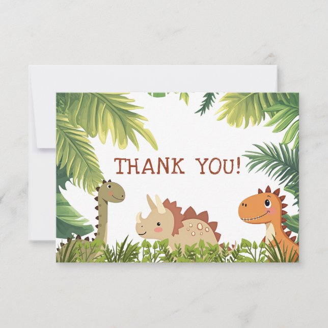 Jolie carte de remerciement pour une fête d'annive (Devant)