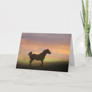 Jolie Carte de remerciements de Cheval Arabe