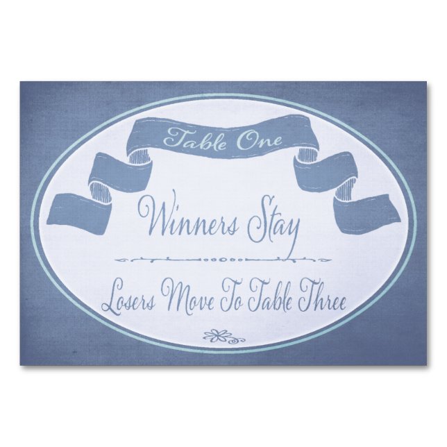 Jolie carte de table Bunco Ruban #1 (Devant)