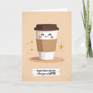 Jolie carte de tasse à café pour la fête des pères