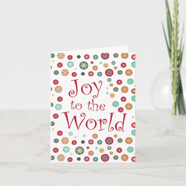 Jolie carte de vacances Pretty Snowflake Polka Dot (Devant)