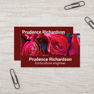 Jolie Carte De Visite Bouquet De Roses Rouges