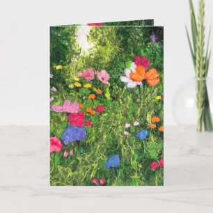 Jolie carte de voeux Fleur sauvage Meadow