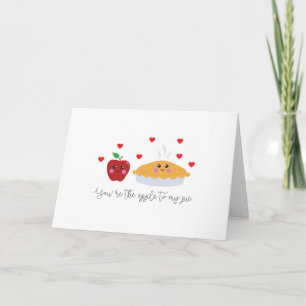 Jolie carte de vœux 'Tu es la pomme à ma tarte'