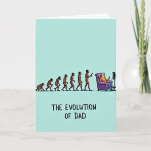 Jolie carte d'évolution pour la fête des pères