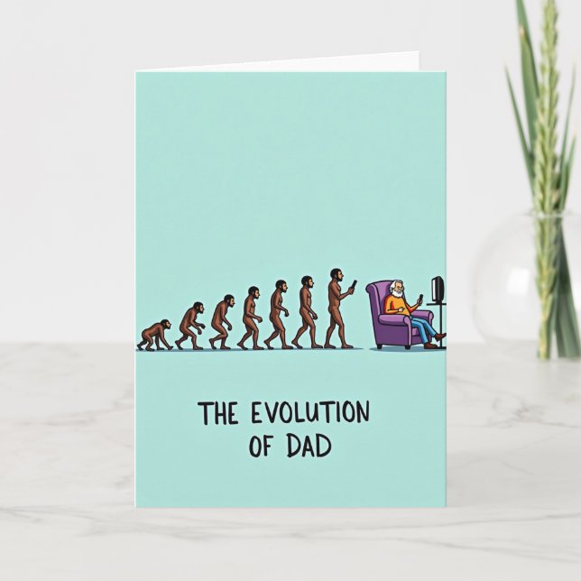 Jolie carte d'évolution pour la fête des pères (Devant)