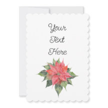Jolie carte d'invitation Poinsettia