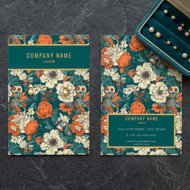 Jolie carte d'oreille étouffante fleurs étalage (Pretty flowers stud earring display card.)