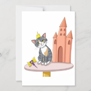 Jolie carte magnétique de princesse chat avec chât