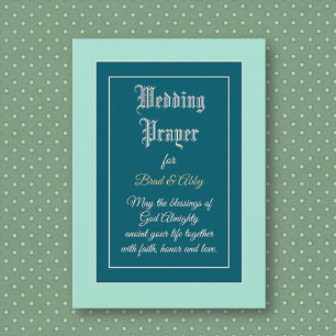 Jolie carte personnalisée de prière Mariage