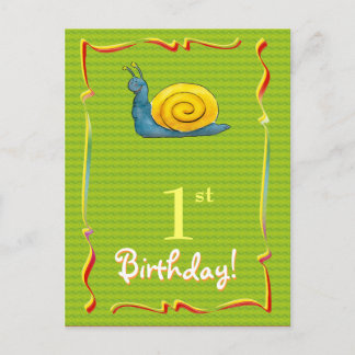 Jolie carte postale d'anniversaire avec mignon esc