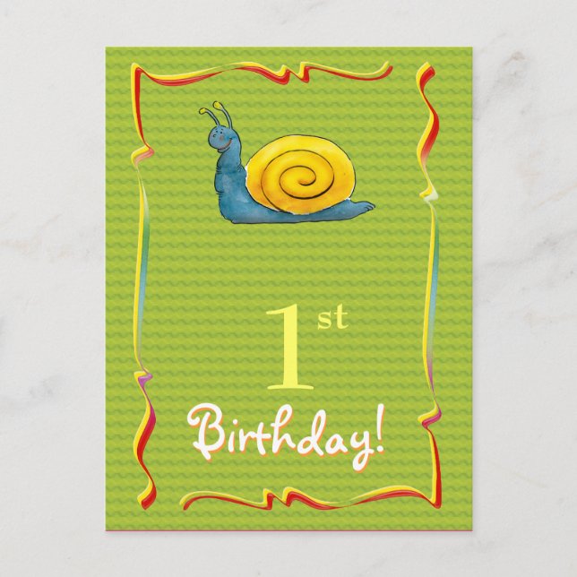 Jolie carte postale d'anniversaire avec mignon esc (Devant)