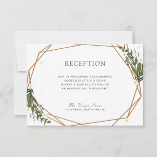 jolie carte RSVP géométrique florale
