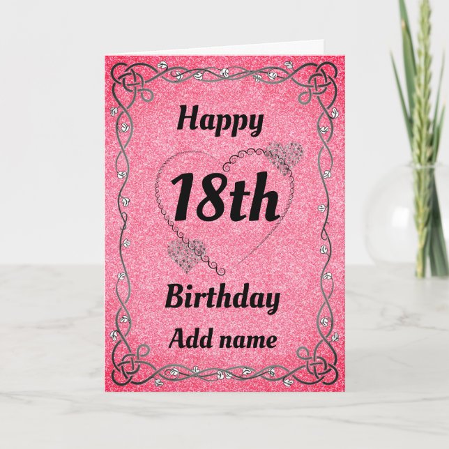 Jolie carte spéciale 18e anniversaire (Devant)
