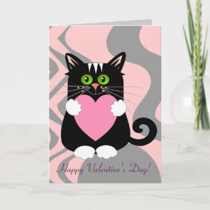 Jolie carte valentine avec chat